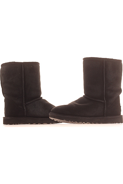 UGG Dámské černé kožené kozačky s kožíškem zimní volnočasové Velikost 38 | UGG | obrázek 5