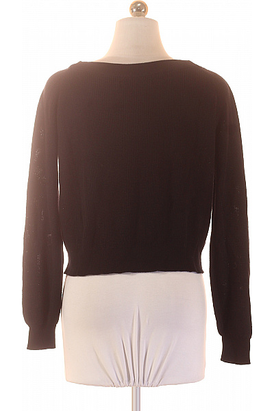 VERO MODA dámský černý žebrovaný svetřík s dlouhým rukávem crop basic Velikost EU s | VERO MODA | obrázek 3
