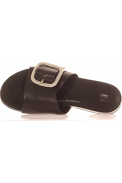 Dámské černé nazouvací sandály s kamínky Vel. 38.5 | Unimoda | obrázek 2