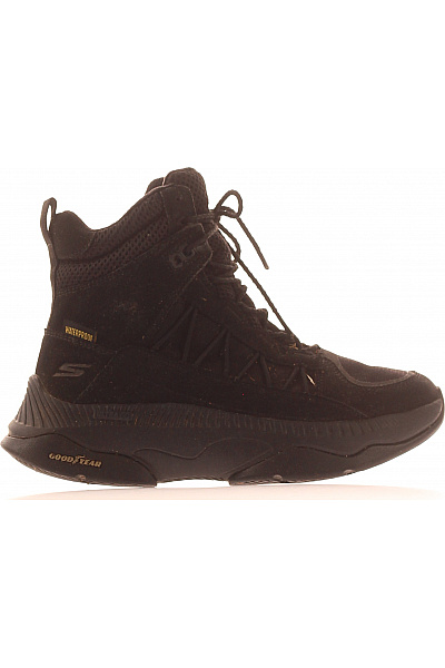 SKECHERS černé Kotníkové Nepromokavé Semišové Boty Vel. EU 37