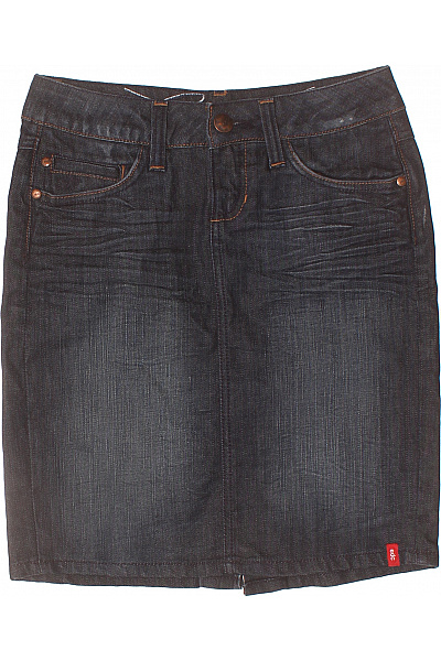 denim Dámská džínová sukně ke kolenům s kapsami Vel. 32 | denim | obrázek 2