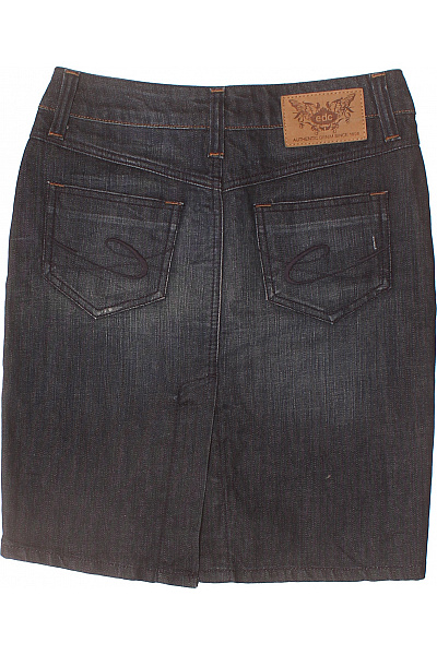 denim Dámská džínová sukně ke kolenům s kapsami Vel. 32 | denim | obrázek 3