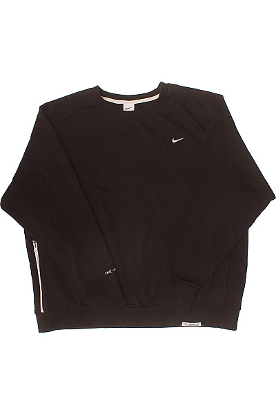 Nike Pánská černá Mikina S Dlouhým Rukávem A Zipem Velikost EU XXL