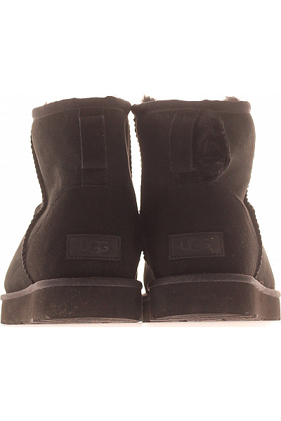 UGG Černé kožené válenky s kožíškem kotníkové zimní zateplené Velikost 41 | UGG | obrázek 4