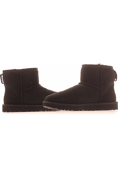 UGG Černé kožené válenky s kožíškem kotníkové zimní zateplené Velikost 41 | UGG | obrázek 5