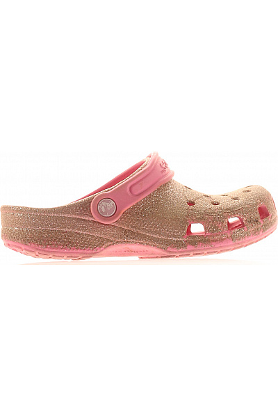 Crocs Dětské Nazouváky Růžové Třpytivé