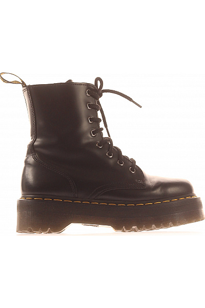 Dr.Martens černé Kožené Kotníkové šněrovací Boty Na Platformě Vel. 38