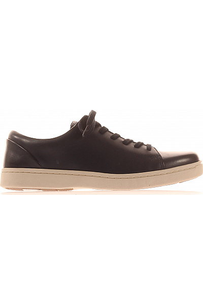 Clarks Pánské černé Kožené Tenisky šněrovací Volnočasové Velikost 42