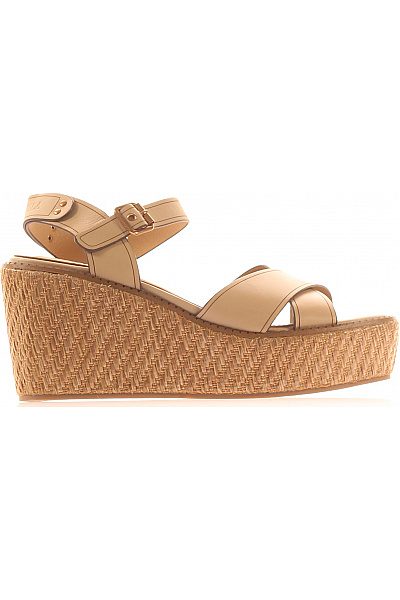 CARMELA Dámské Béžové Espadrilky Na Platformě S Páskem Vel. 40