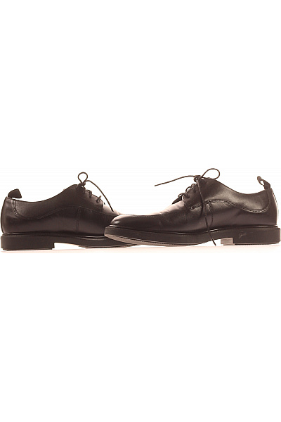 Hugo Boss Pánské kožené polobotky elegantní šněrovací černé Velikost 44 | Hugo Boss | obrázek 5