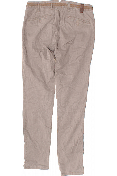 Pánské kalhoty chinos béžové volnočasové s páskem Velikost EU 32/34 | Unimoda | obrázek 2