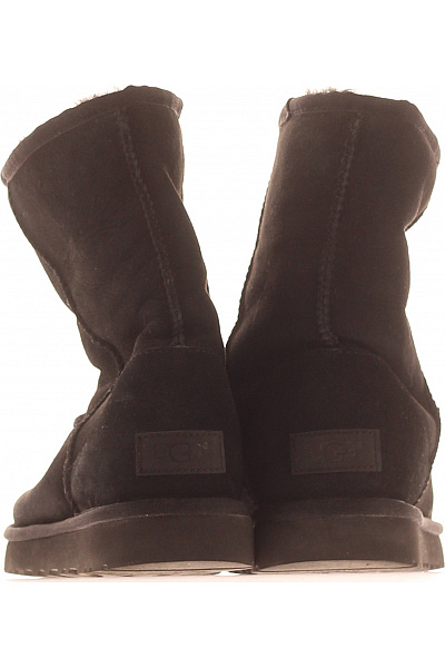 UGG Černé kožené kozačky s kožíškem zimní volnočasové Vel. 38 | UGG | obrázek 4