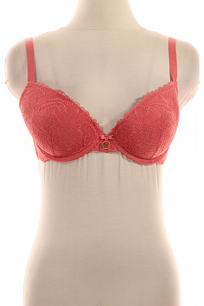 ARMANI Růžová Krajková Push Up Podprsenka S Ozdobou
