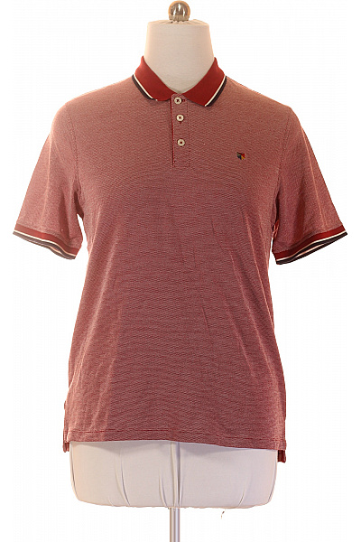 JACK & JONES Pánské tričko polo s krátkým rukávem červené Velikost XL | JACK & JONES | obrázek 2