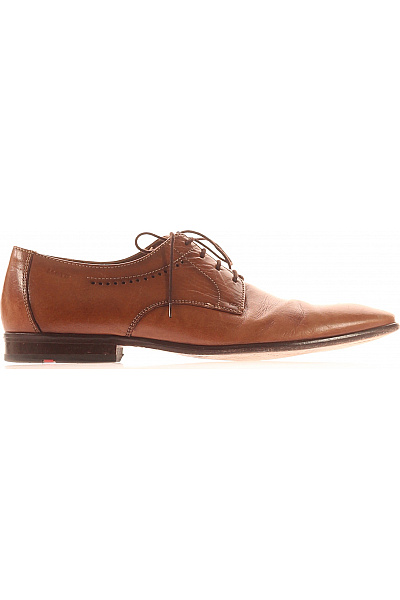 LLOYD Pánské Kožené Polobotky šněrovací Elegantní Hnědé Vel. 42