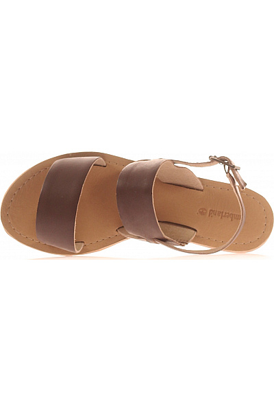 Timberland Dámské kožené sandály hnědé volnočasové letní s páskem | Timberland | obrázek 3