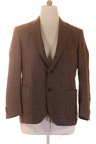 Pánské Sako Hnědé Elegantní Business Jednořadé Vel. 26
