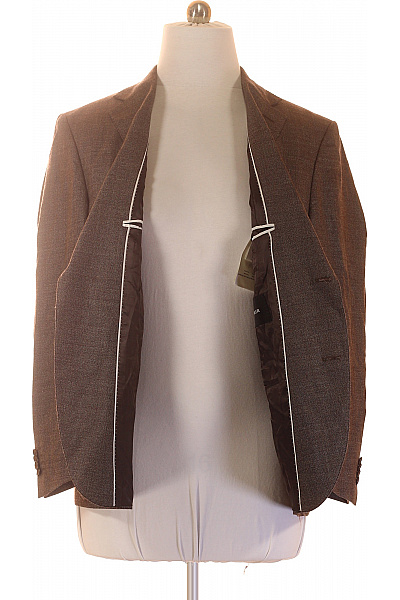 Pánské sako hnědé elegantní business jednořadé Vel. 26 | Unimoda | obrázek 3