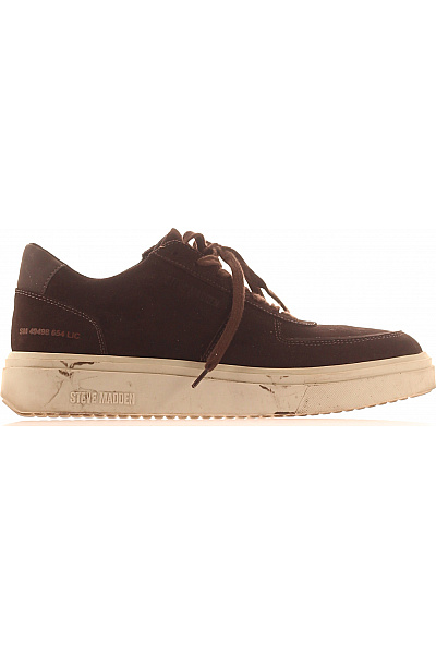 Steve Madden Pánské Hnědé Kožené Tenisky šněrovací Volnočasové Vel. 43