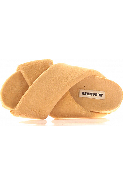 JIL SANDER Dámské béžové chlupaté nazouvací pantofle Vel. 38 | JIL SANDER | obrázek 2