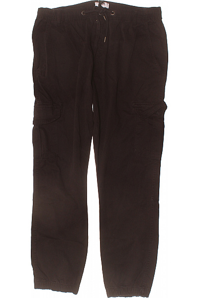 Pánské cargo kalhoty bavlněné volnočasové hnědé s kapsami Vel. 34 | Unimoda | obrázek 2