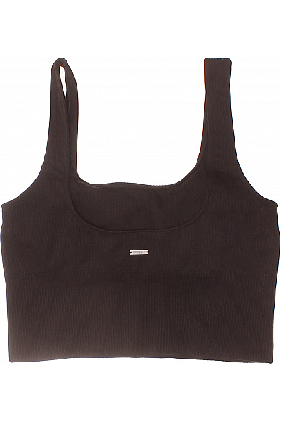 aimn Dámský bezešvý crop top na cvičení hladký Velikost EU L | aimn | obrázek 3
