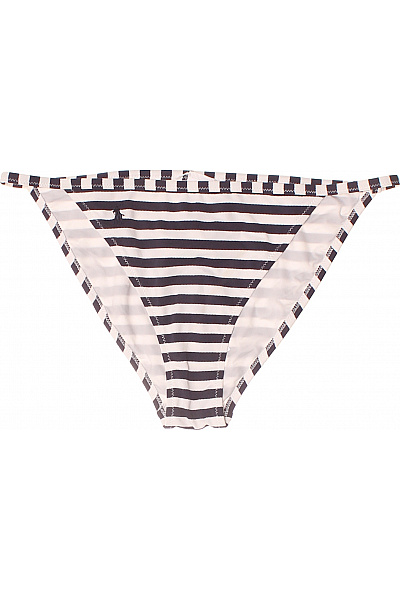 Ralph Lauren Dámské Pruhované Bikiny Spodní Díl Na Zavazování černé Bílé Velikost EU 42/44