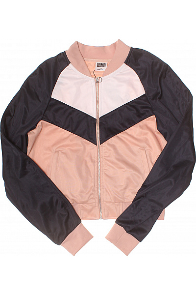 URBAN CLASSICS bomber bunda s dlouhým rukávem růžová černá bílá streetwear Velikost S | URBAN CLASSICS | obrázek 2