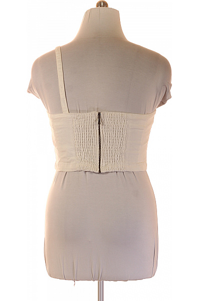 Guess dámské bílé tričko bez rukávů crop top s šněrováním Vel. L | Guess | obrázek 2