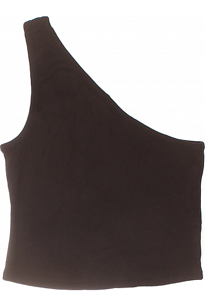 URBAN CLASSICS Dámské Tričko Bez Rukávů Asymetrické černé Crop Top Velikost XS