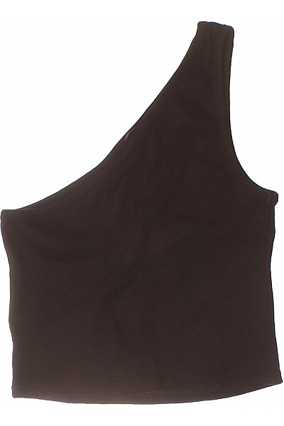 URBAN CLASSICS dámské tričko bez rukávů asymetrické černé crop top Velikost XS | URBAN CLASSICS | obrázek 2