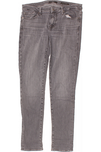 7 For All Mankind Dámské šedé Strečové Džíny Skinny Fit Vel. EU 30