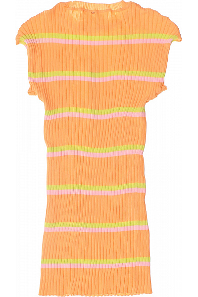 sportmax dámské tričko s krátkým rukávem pruhované oranžové Vel. XS | sportmax | obrázek 3
