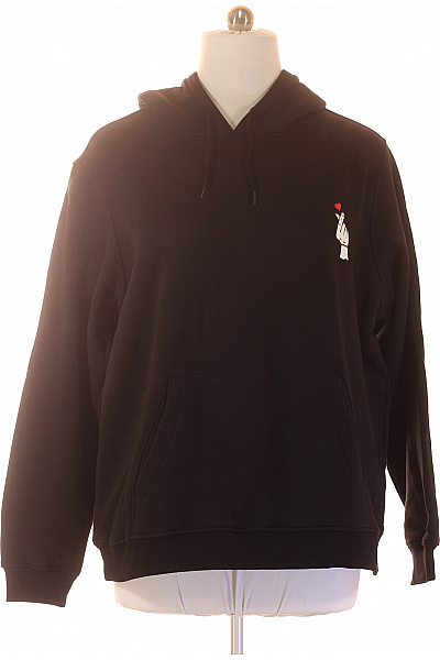 Mister Tee Dámská černá Mikina S Kapucí A Potiskem Přes Hlavu Vel. 4XL