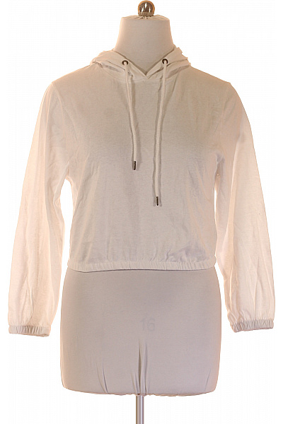 URBAN CLASSICS Dámská Bílá Mikina S Kapucí Crop Bavlna Velikost XL