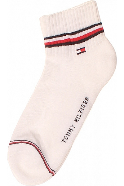 TOMMY HILFIGER Krátké Ponožky Bílé Pruhované