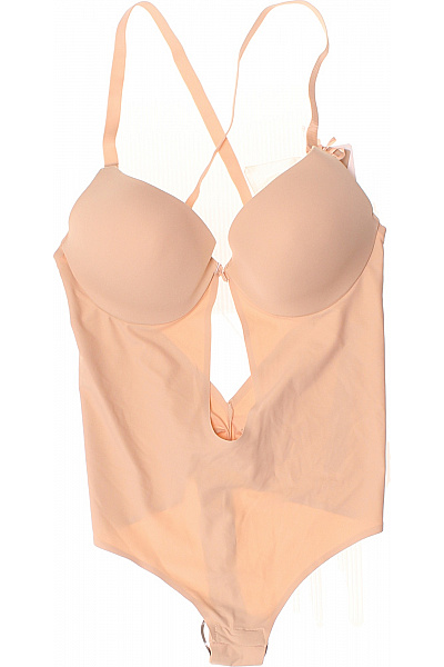 BYE BRA Dámské Body S Hlubokým Výstřihem Béžové Vel. EU XL