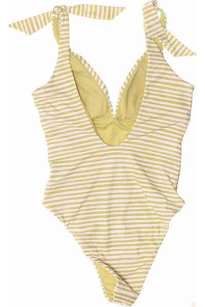 Seafolly Dámské jednodílné pruhované plavky za krk na zavazování žluté Vel. EU 36 | Seafolly | obrázek 2
