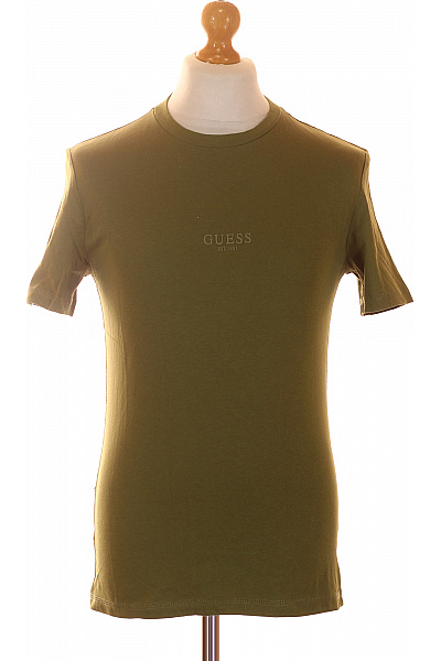 Guess Pánské tričko s krátkým rukávem jednobarevné khaki Vel. EU S | Guess | obrázek 2