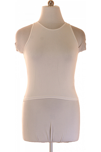 Dámské bílé tílko bez rukávů basic bavlna Vel. L | Unimoda | obrázek 2