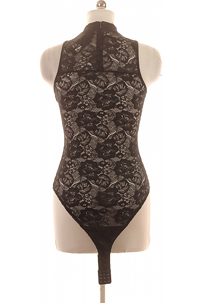URBAN CLASSICS Dámské černé krajkové body s rolákem Velikost EU M | URBAN CLASSICS | obrázek 2