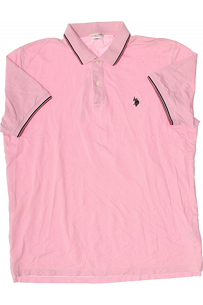 U.S.POLO ASSN. Pánské růžové polo tričko s krátkým rukávem a výšivkou Velikost EU XXL | U.S.POLO ASSN. | obrázek 2