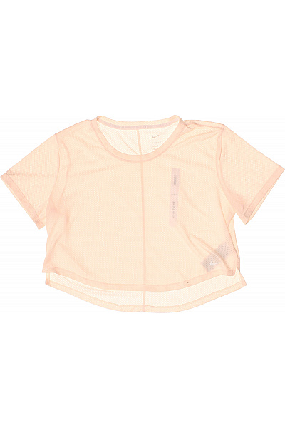 Nike růžové tričko s krátkým rukávem crop top fitness Velikost M | Nike | obrázek 2