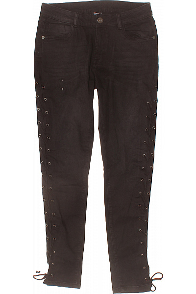 URBAN CLASSICS Dámské černé Džíny Skinny S Krajkou Vel. EU 29