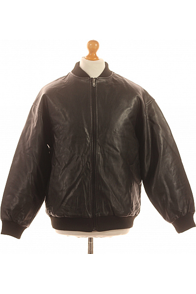 URBAN CLASSICS Pánská bomber bunda kožená černá se zipem oversize moderní Velikost M | URBAN CLASSICS | obrázek 2