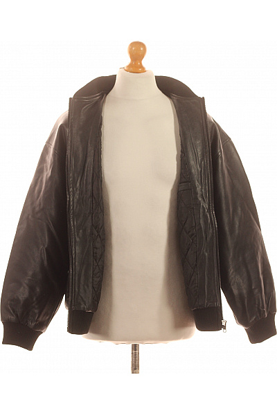 URBAN CLASSICS Pánská bomber bunda kožená černá se zipem oversize moderní Velikost M | URBAN CLASSICS | obrázek 4