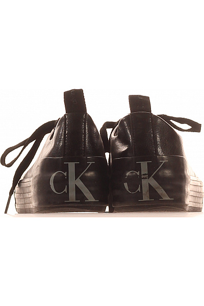 Calvin Klein Dámské černé kožené tenisky na platformě šněrovací volnočasové Vel. 39 | Calvin Klein | obrázek 4