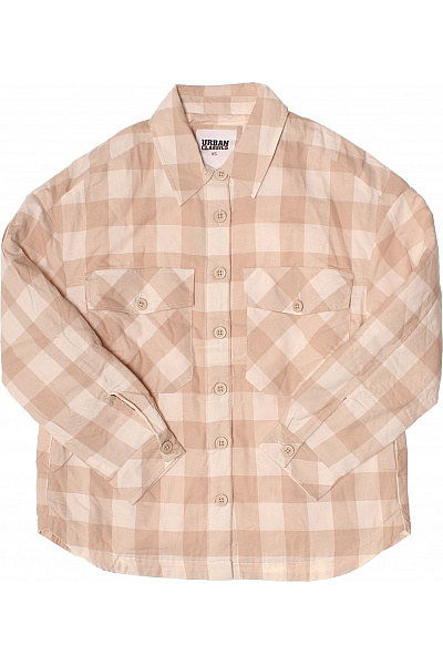 URBAN CLASSICS Dámská kostkovaná košile oversize béžová Velikost EU XS | URBAN CLASSICS | obrázek 2