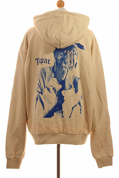 Mister Tee béžová mikina s kapucí a potiskem přes hlavu oversized Vel. XL | Mister Tee | obrázek 3
