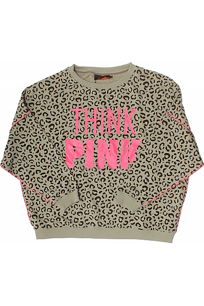 Miss Goodlife Dámská Mikina S Dlouhým Rukávem A Potiskem Růžová Leopardí Streetwear Vel. M